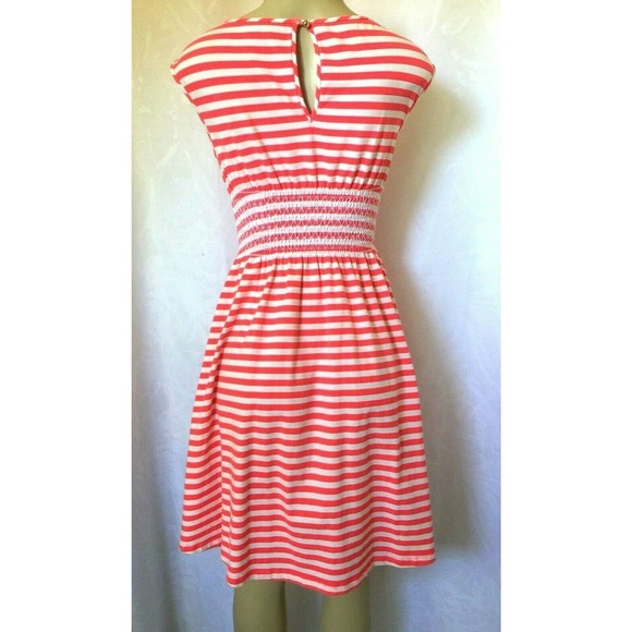 Kate Spade Leora Dress Striped Pink White Cotton 2 - Picture 3 of 7